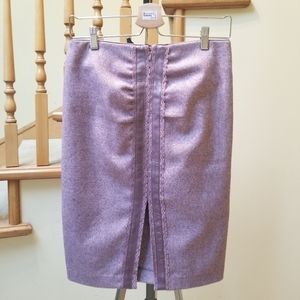 *2 for $12* bebe Purple Skirt Wool/Tweed Made in Canada Size 4